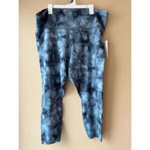 Athleta Elation Printed 7/8 Tight in Blue and Teal Women's Size 3X